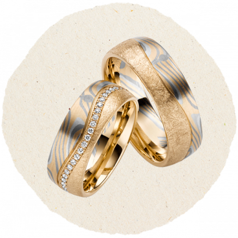 Mokume Gane-Ringe